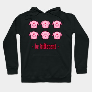 Satanic cute pig "be different" Hoodie